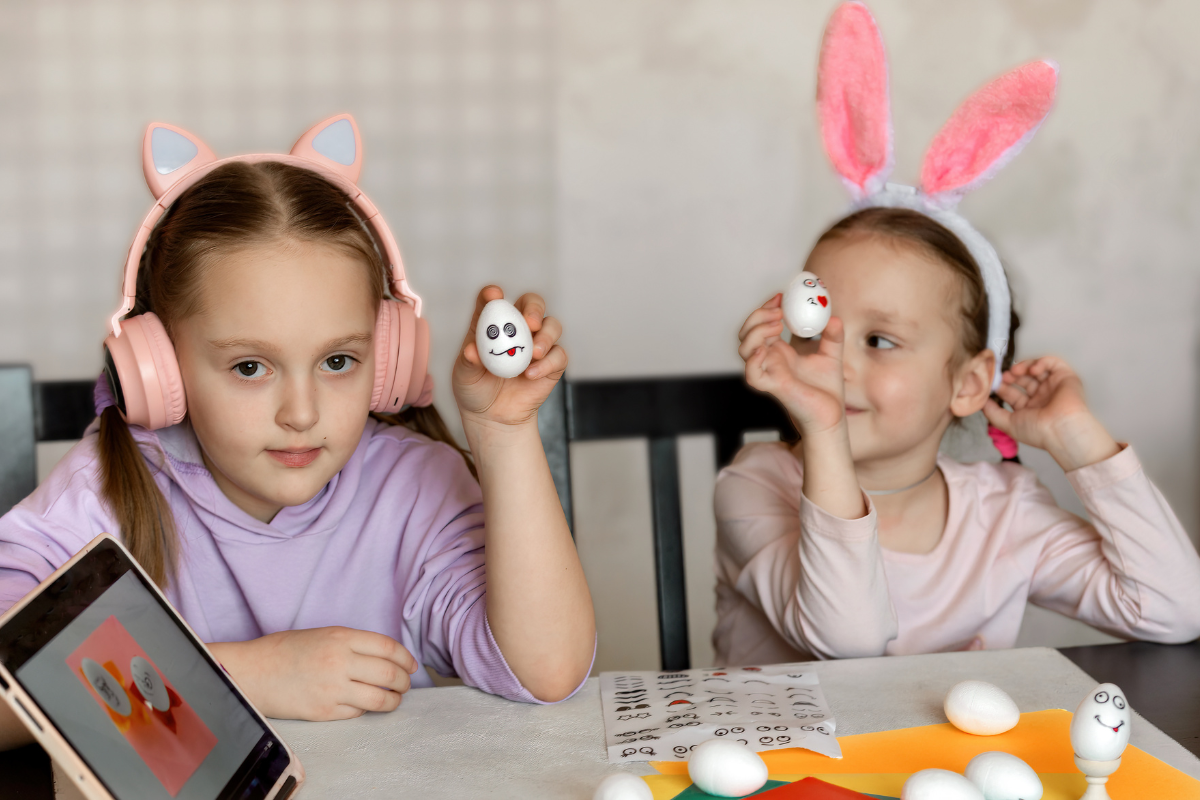 april advocacy dates with kids and easter bunny