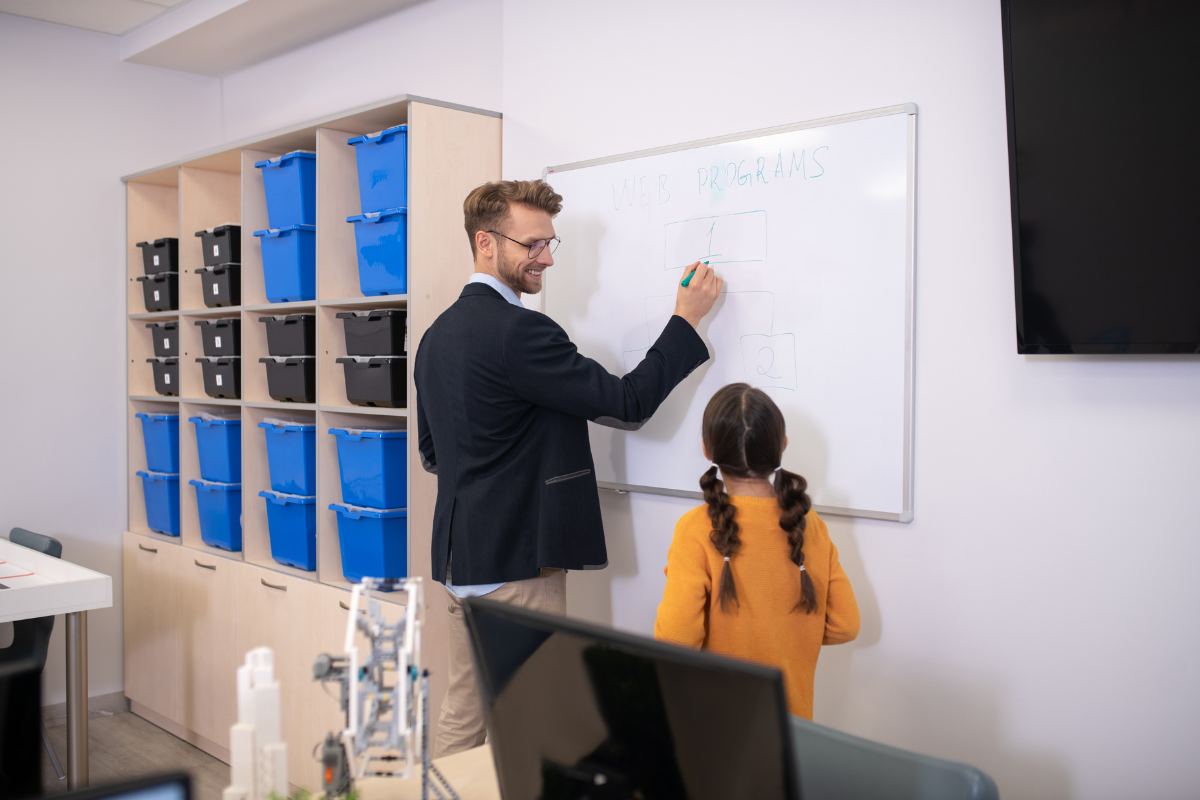 teacher in classroom